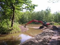 Uferbearbeitung Auslauf